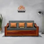 WAVE SOLID WOOD SOFA CUM BED WITH STORAGE My Store