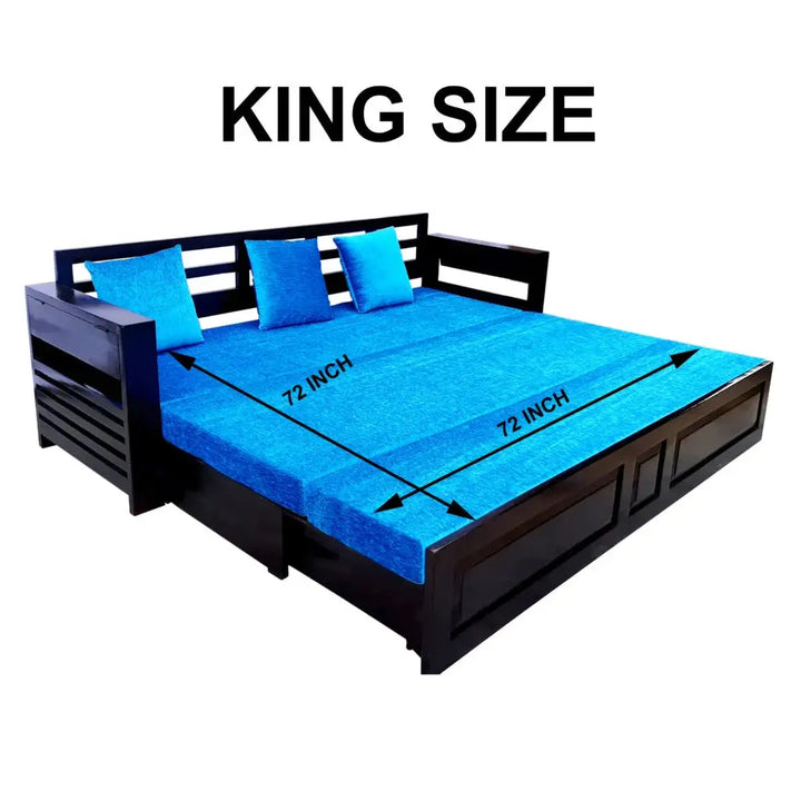 KEMO SOLID WOOD SOFA CUM BED WITH STORAGE My Store