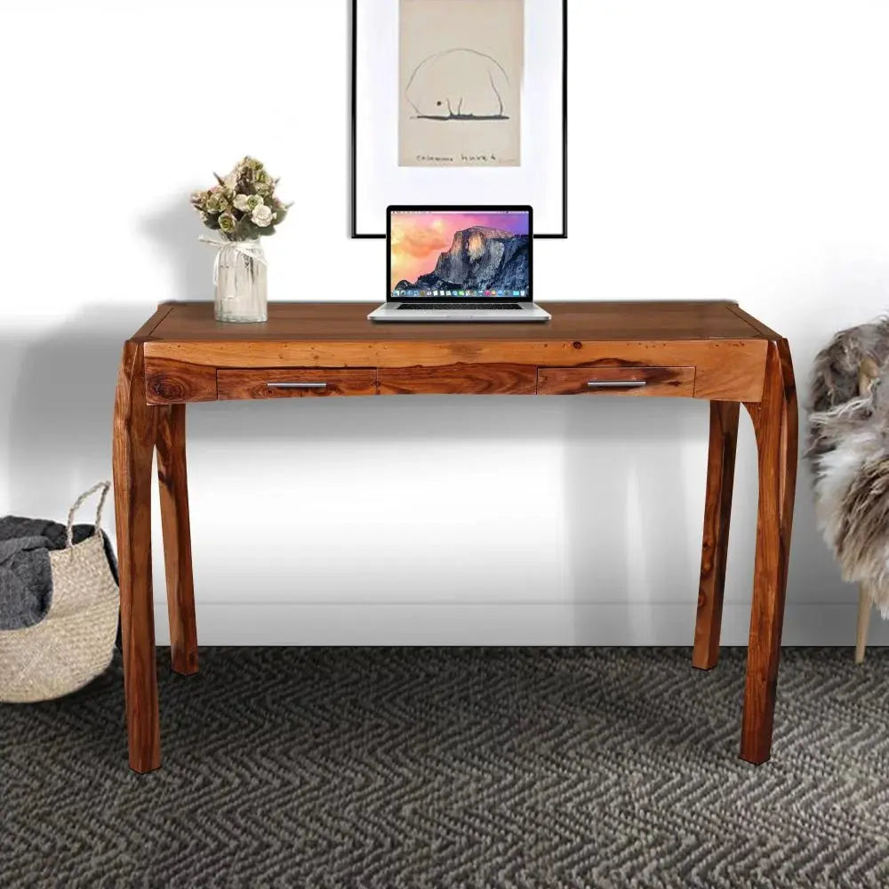 RASSEY CONSOLE TABLE SOLID WOOD HONEY FINISH My Store