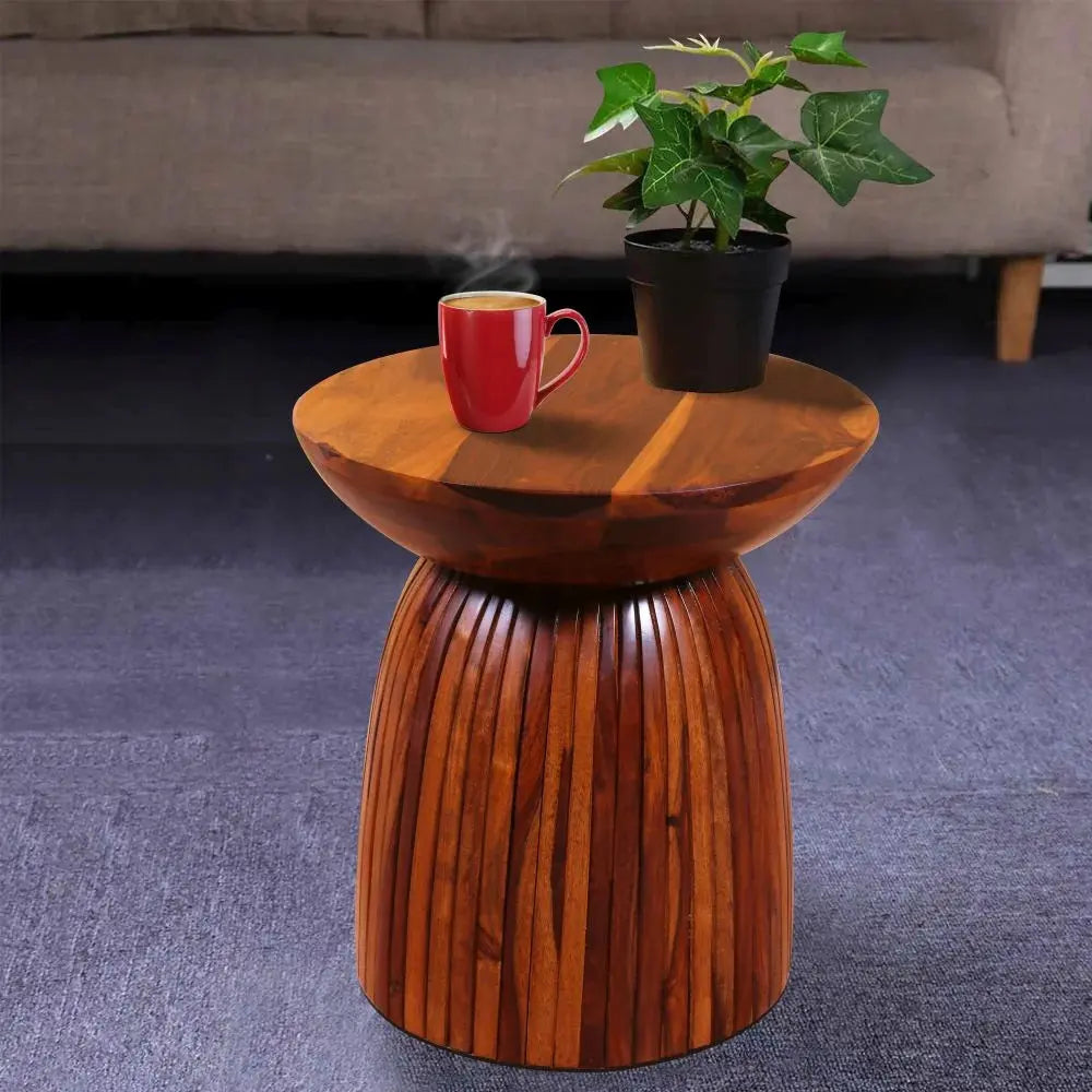 SOMY END TABLE SOLID WOOD HONEY FINISH My Store