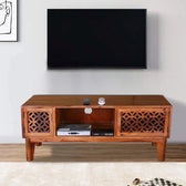 DURY TV UNIT SOLID WOOD HONEY FINISH My Store