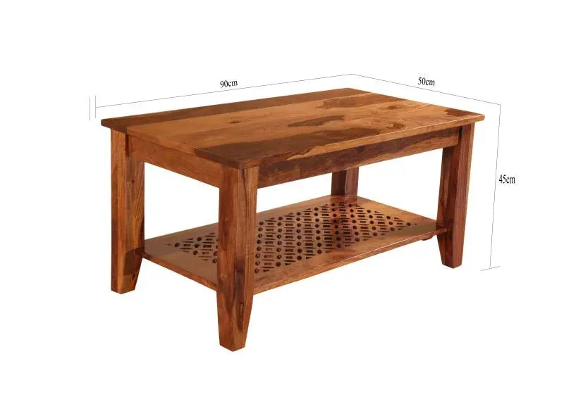 RUSSEY CENTER TABLE SOLID WOOD HONEY FINISH My Store