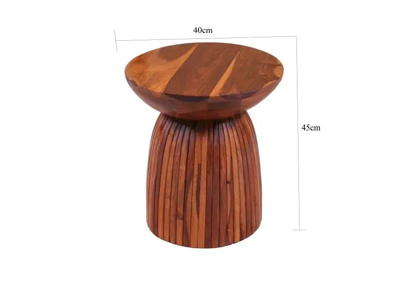 SOMY END TABLE SOLID WOOD HONEY FINISH My Store