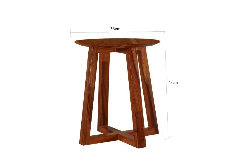 RUSY END TABLE SOLID WOOD HONEY FINISH My Store