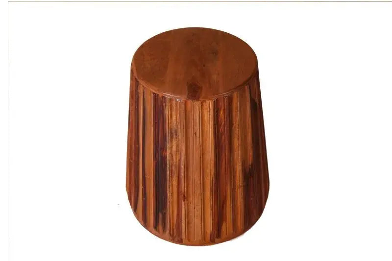 HULLEY END TABLE SOLID WOOD HONEY FINISH My Store