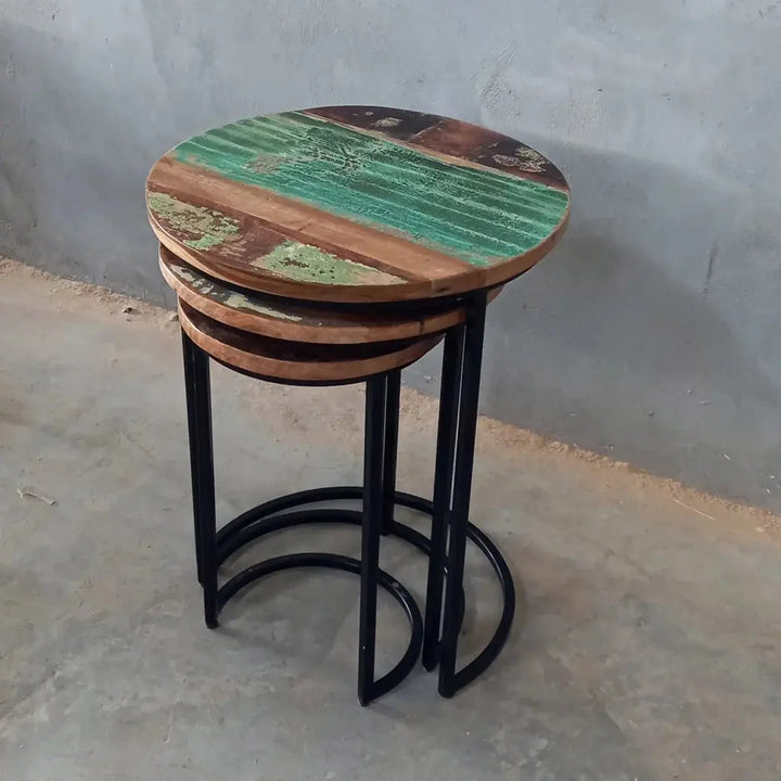 SET OF 3 RECLAIMED WOOD SFSO007 My Store