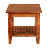SASSEY END TABLE SOLID WOOD IN HONEY FINISH My Store