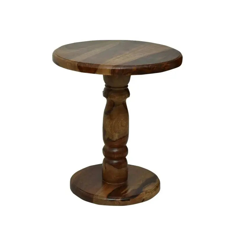 DELTA END TABLE SOLID WOOD WALNUT FINISH My Store