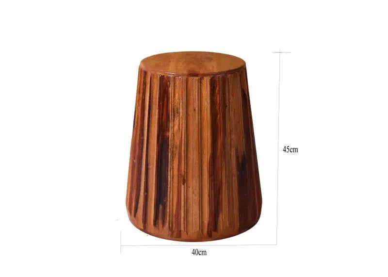 HULLEY END TABLE SOLID WOOD HONEY FINISH My Store