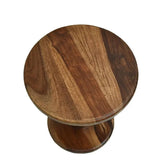 DELTA END TABLE SOLID WOOD WALNUT FINISH My Store