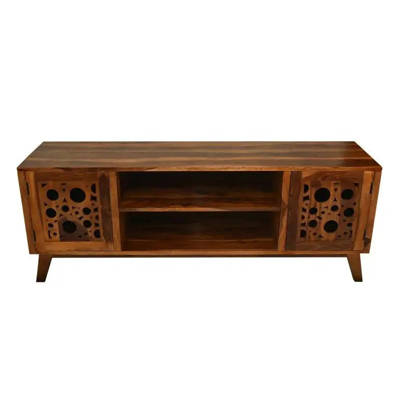SHIRE SOLID SHEESHAM WOOD TV UNIT HONEY FINISH My Store