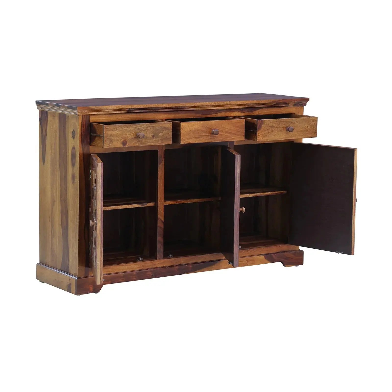 DIAMOND SOLID WOOD SIDE BOARD IN WALNUT FINISH My Store