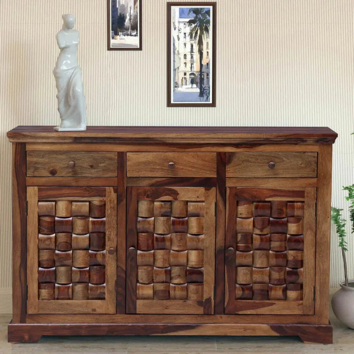 DIAMOND SOLID WOOD SIDE BOARD IN WALNUT FINISH My Store