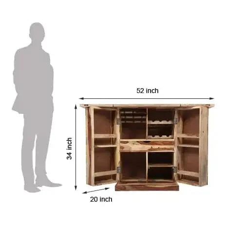 BANO SOLID WOOD BAR FURNITURE IN WALNUT FINISH My Store