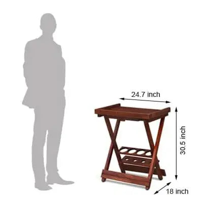 YUNO SOLID WOOD BAR FURNITURE IN WALNUT FINISH My Store