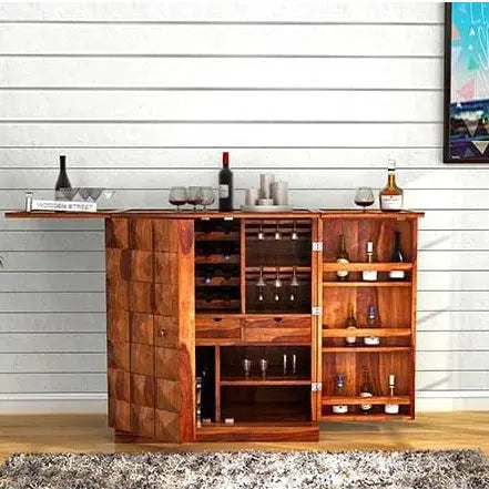 WURY BAR FURNITURE SOLID WOOD IN HONEY FINISH My Store