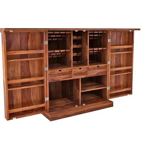 WURY BAR FURNITURE SOLID WOOD IN HONEY FINISH My Store