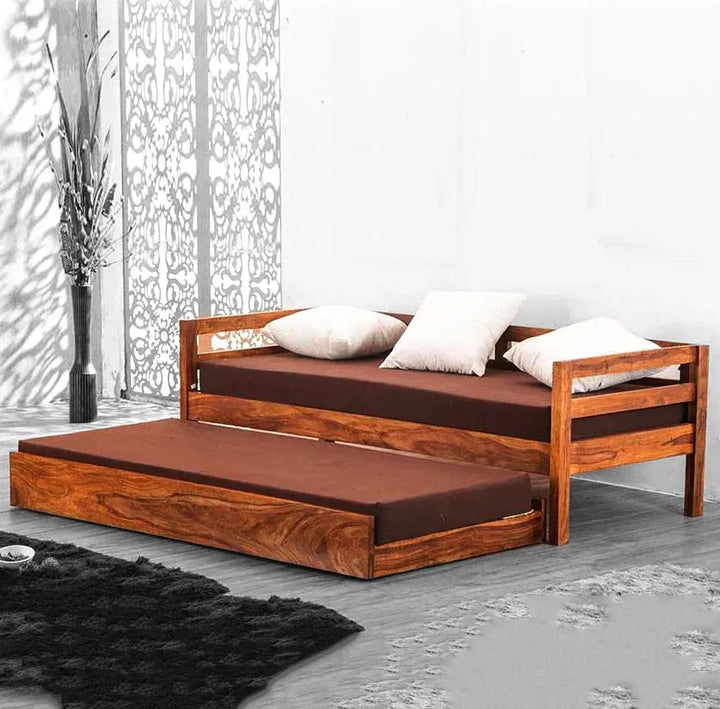 JEM SOLID WOOD SOFA CUM BED WITH STORAGE My Store