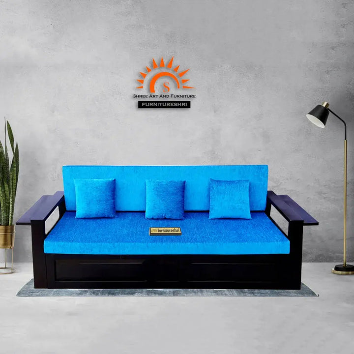 KEMO SOLID WOOD SOFA CUM BED WITH STORAGE My Store