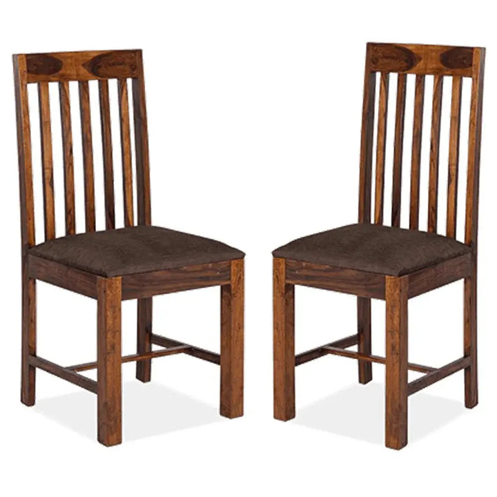 MOJO SOLID WOOD SET OF 2 CHAIRS IN WALNUT FINISH My Store
