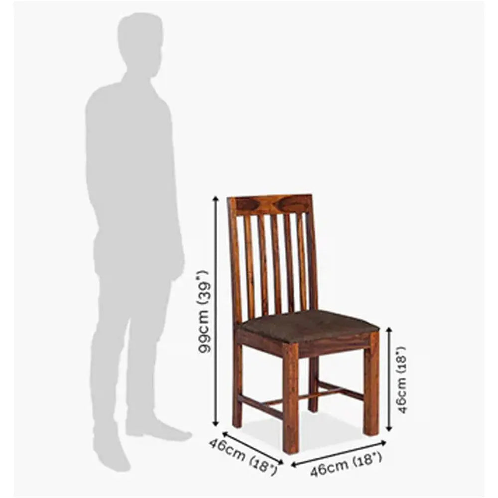 MOJO SOLID WOOD SET OF 2 CHAIRS IN WALNUT FINISH My Store