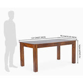 MOJO SOLID WOOD 6 SEATER DINING TABLE IN WALNUT FINISH My Store