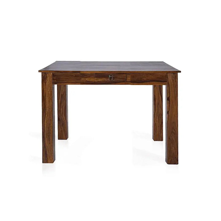 MOJOO SOLID WOOD SQUARE TABLE IN WALNUT FINISH My Store