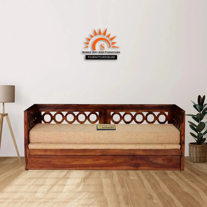 ROCK SOLID WOOD SOFA CUM BED WITH STORAGE My Store