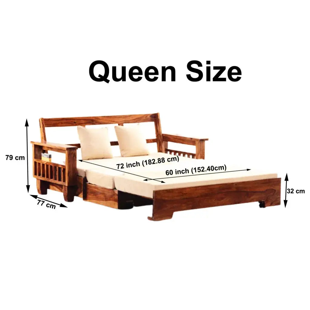 INA SOLID WOOD SOFA CUM BED My Store