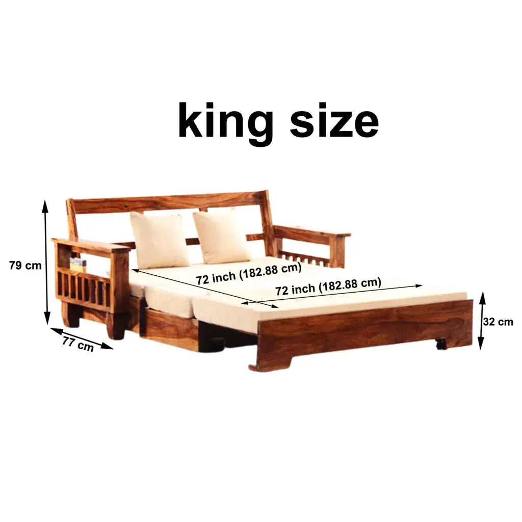 INA SOLID WOOD SOFA CUM BED My Store