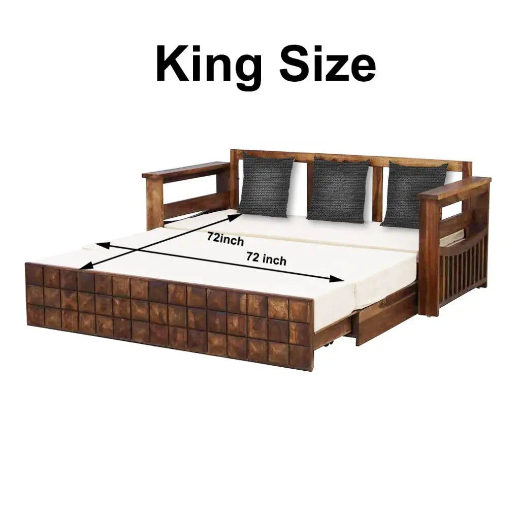 DIAMOND SOLID WOOD SOFA CUM BED My Store
