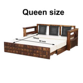 DIAMOND SOLID WOOD SOFA CUM BED My Store