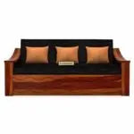 WAVE SOLID WOOD SOFA CUM BED WITH STORAGE My Store