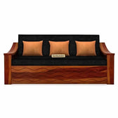 WAVE SOLID WOOD SOFA CUM BED WITH STORAGE My Store
