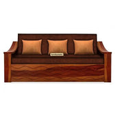 WAVE SOLID WOOD SOFA CUM BED WITH STORAGE My Store