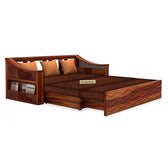 WAVE SOLID WOOD SOFA CUM BED WITH STORAGE My Store
