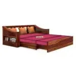 WAVE SOLID WOOD SOFA CUM BED WITH STORAGE My Store