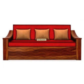 WAVE SOLID WOOD SOFA CUM BED WITH STORAGE My Store