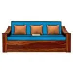 WAVE SOLID WOOD SOFA CUM BED WITH STORAGE My Store