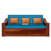 WAVE SOLID WOOD SOFA CUM BED WITH STORAGE My Store