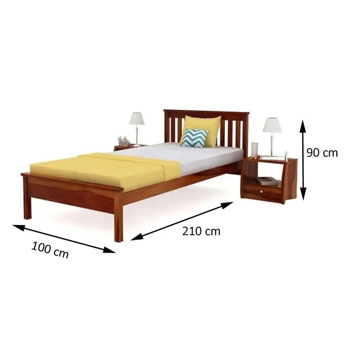 Marc Single Bed honey finish My Store