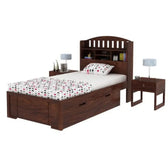 Lun Single Bed With Storage box headboard My Store