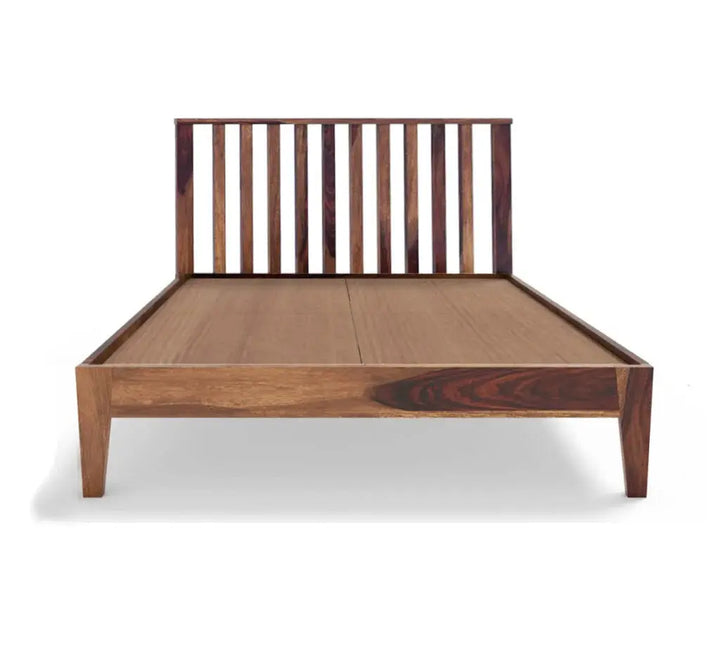 Vista solid wood King size walnut finish bed My Store