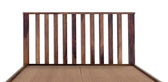 Vista solid wood King size walnut finish bed My Store