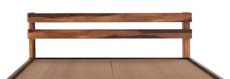 Aqua solid wood queen size bed walnut finish My Store
