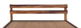 Aqua solid wood queen size bed walnut finish My Store