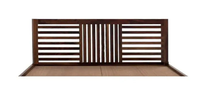 Aura solid wood King size walnut finish bed My Store