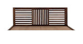 Aura solid wood King size walnut finish bed My Store