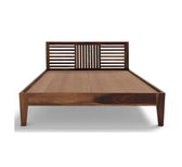 Aura solid wood King size walnut finish bed My Store