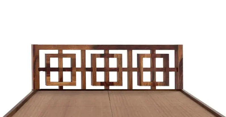 indy solid wood King size walnut finish bed My Store